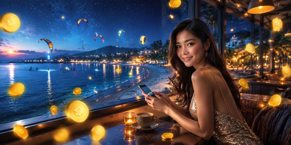 Người dùng tại Mũi Né đăng ký tài khoản hb888 bên ly cà phê nhìn ra biển buổi sáng